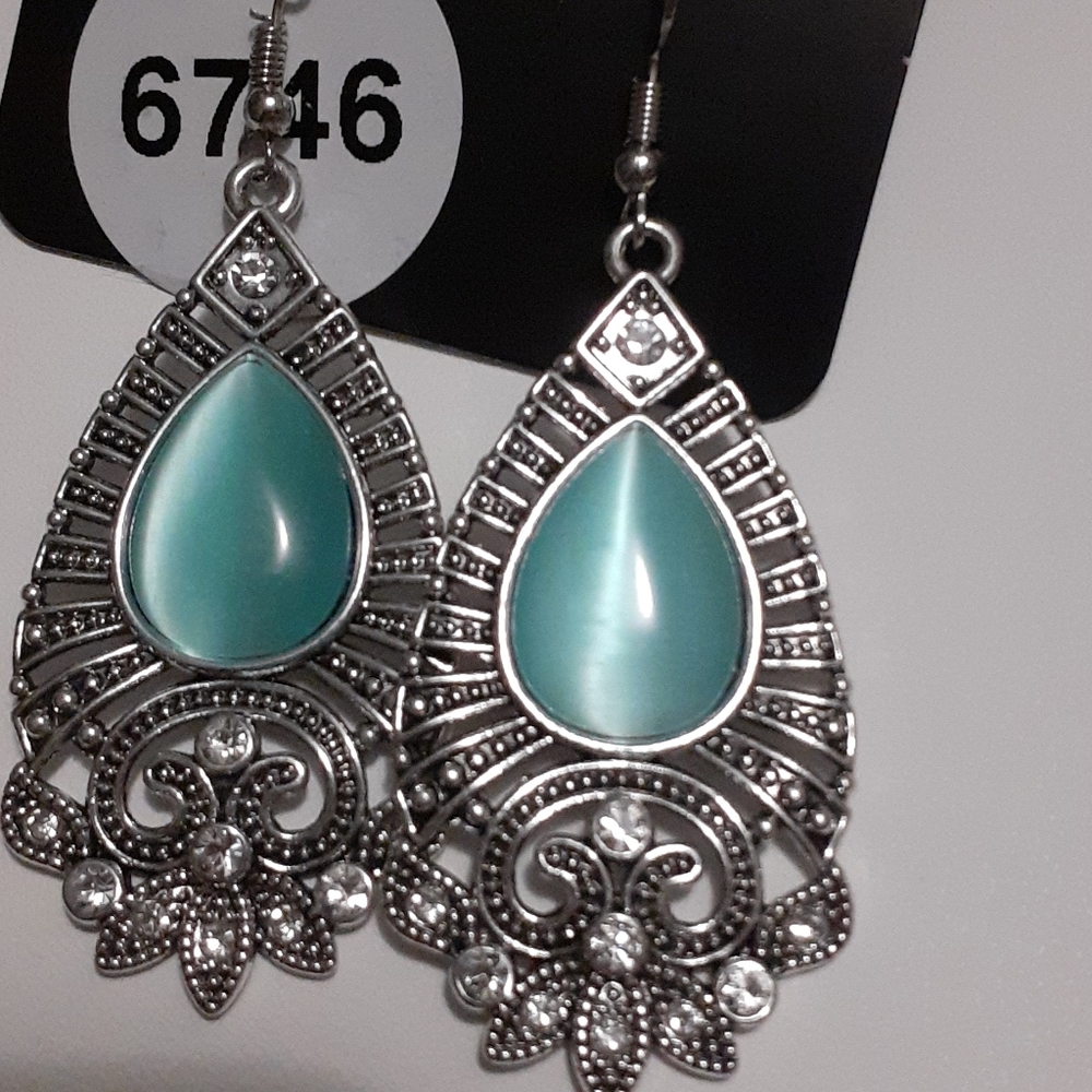 Blue Moonstone Earrings